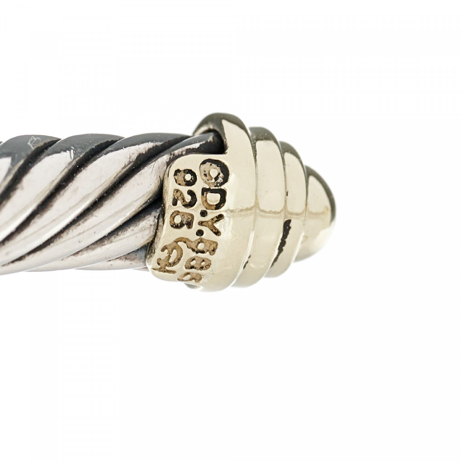 David Yurman Sterling Silver 14K Yellow Gold 5mm Cable Classics Bracelet 3 of 5