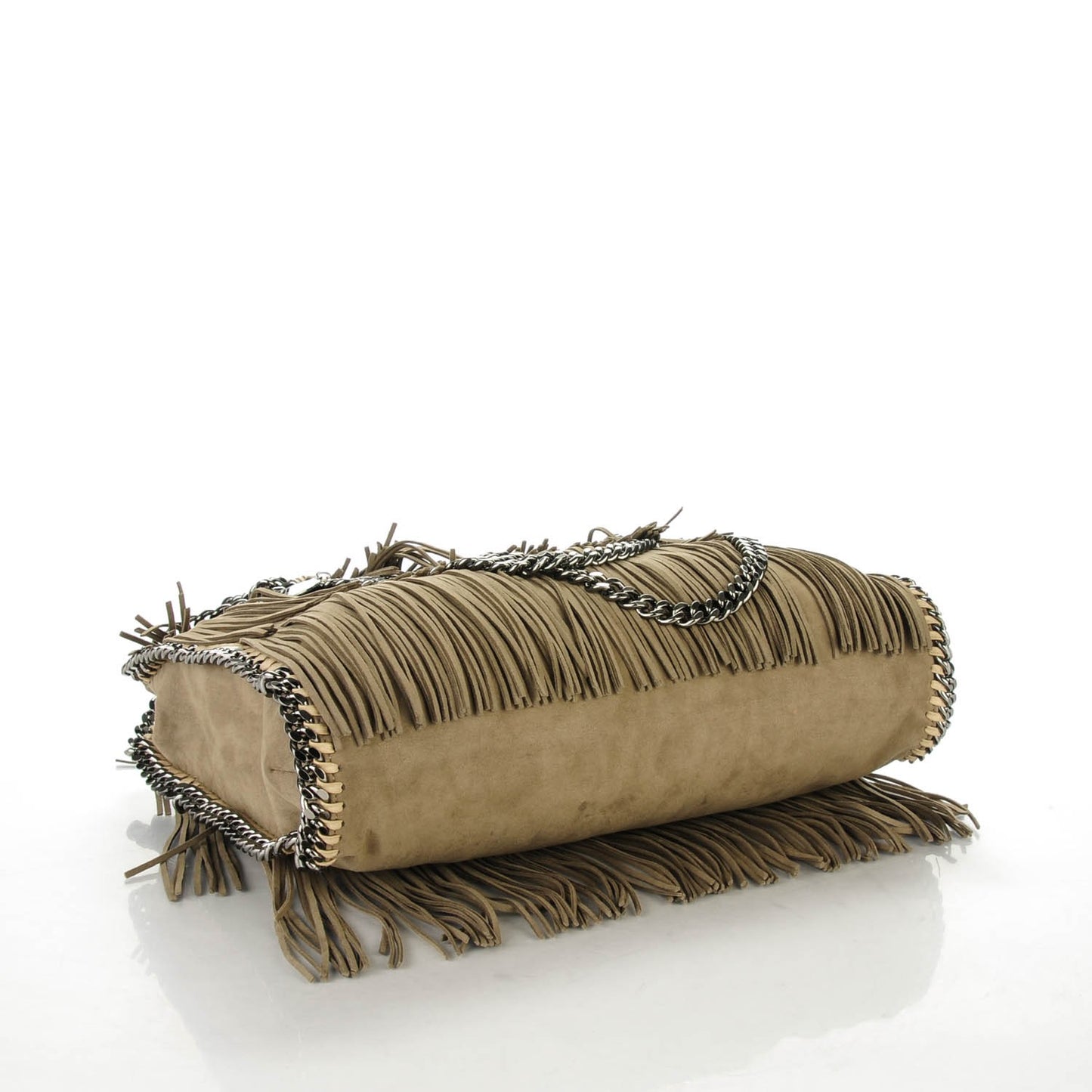 Eco Suede Fringe Falabella Tote Taupe