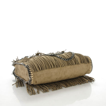 Stella McCartney Eco Suede Fringe Falabella Tote Taupe 4 of 8