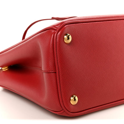 Prada Saffiano Small Galleria Double Zip Tote Fuoco 9 of 10