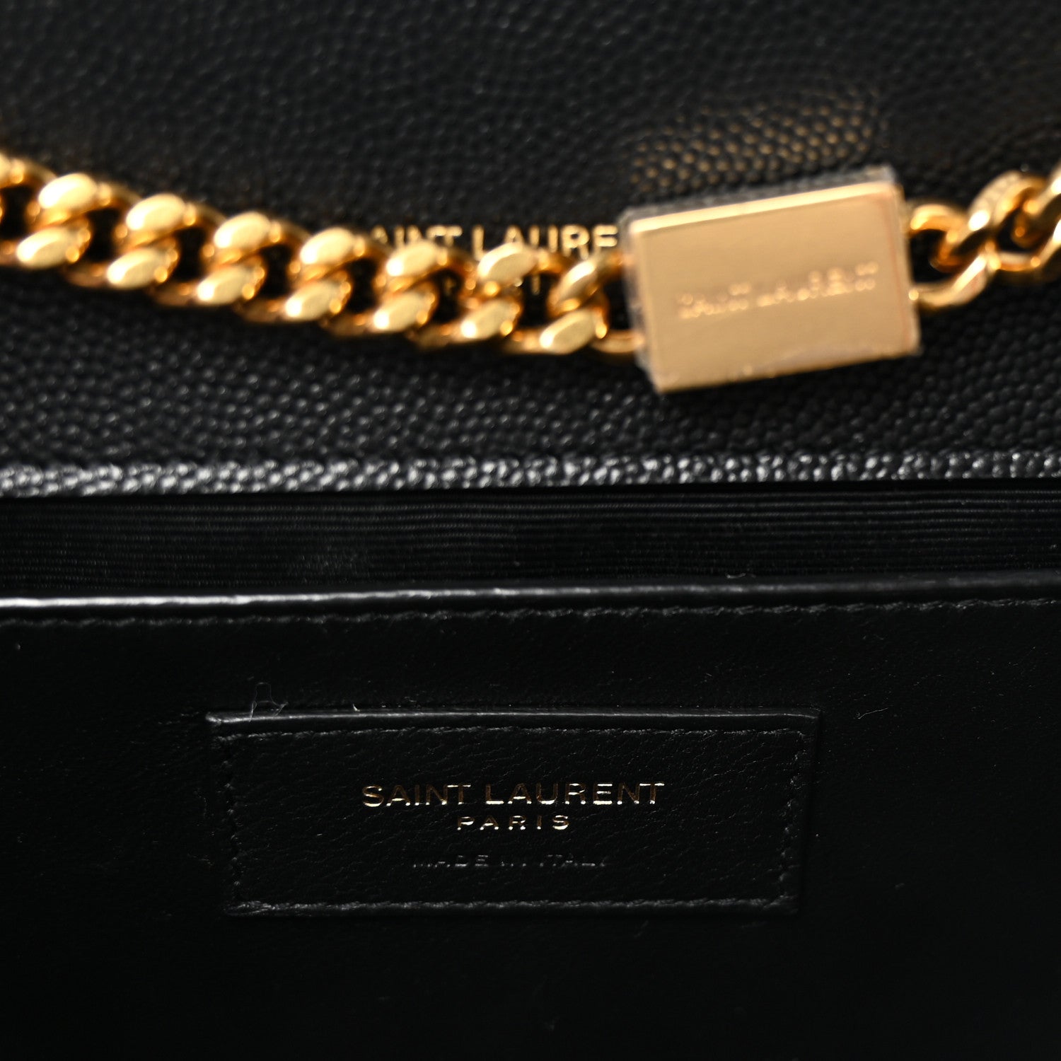 Saint Laurent Grain De Poudre Small Monogram Kate Satchel Black 6 of 9