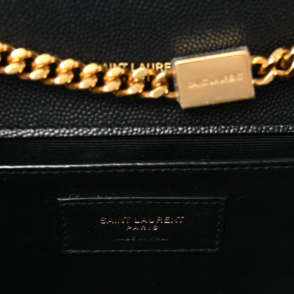 Saint Laurent Grain De Poudre Small Monogram Kate Satchel Black 6 of 9