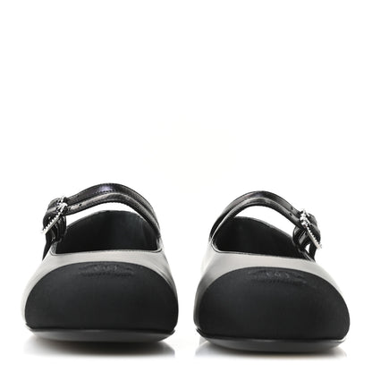 Chanel Lambskin Grosgrain Mary Jane Flats 39.5 Black 3 of 9