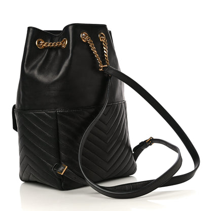 Saint Laurent Lambskin Matelasse Monogram Joe Backpack Black 3 of 19