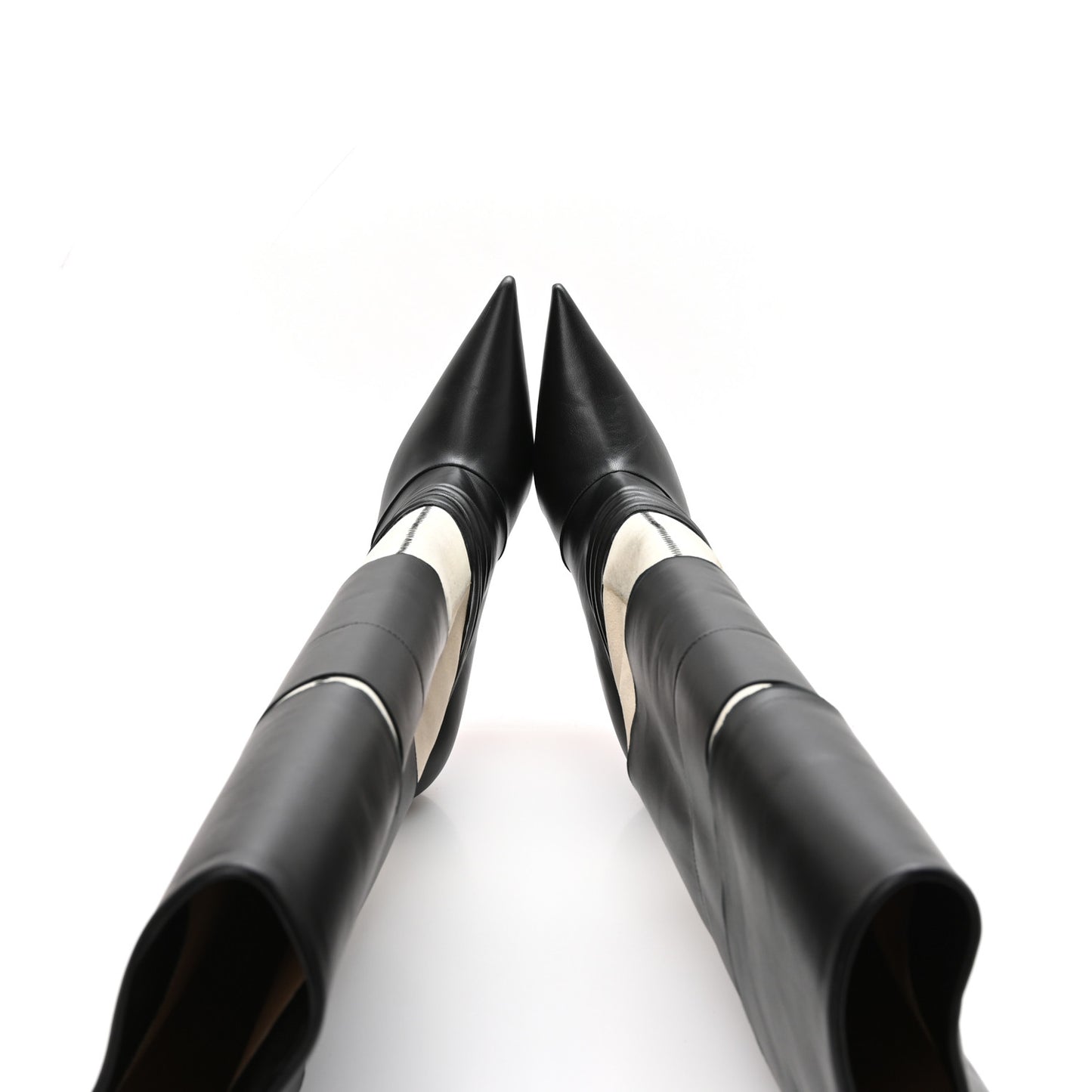 X MAISON MARGIELA Nappa Calfskin Xrismarteen 100 Knee High Boots 39 Black
