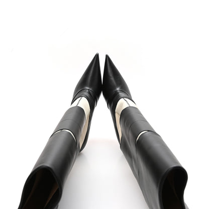 Christian Louboutin X MAISON MARGIELA Nappa Calfskin Xrismarteen 100 Knee High Boots 39 Black 2 of 9