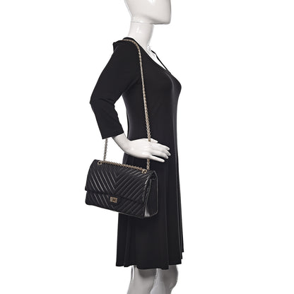Chanel Aged Calfskin Chevron Quilted 2.55 Reissue 226 Flap Black 2 of 11