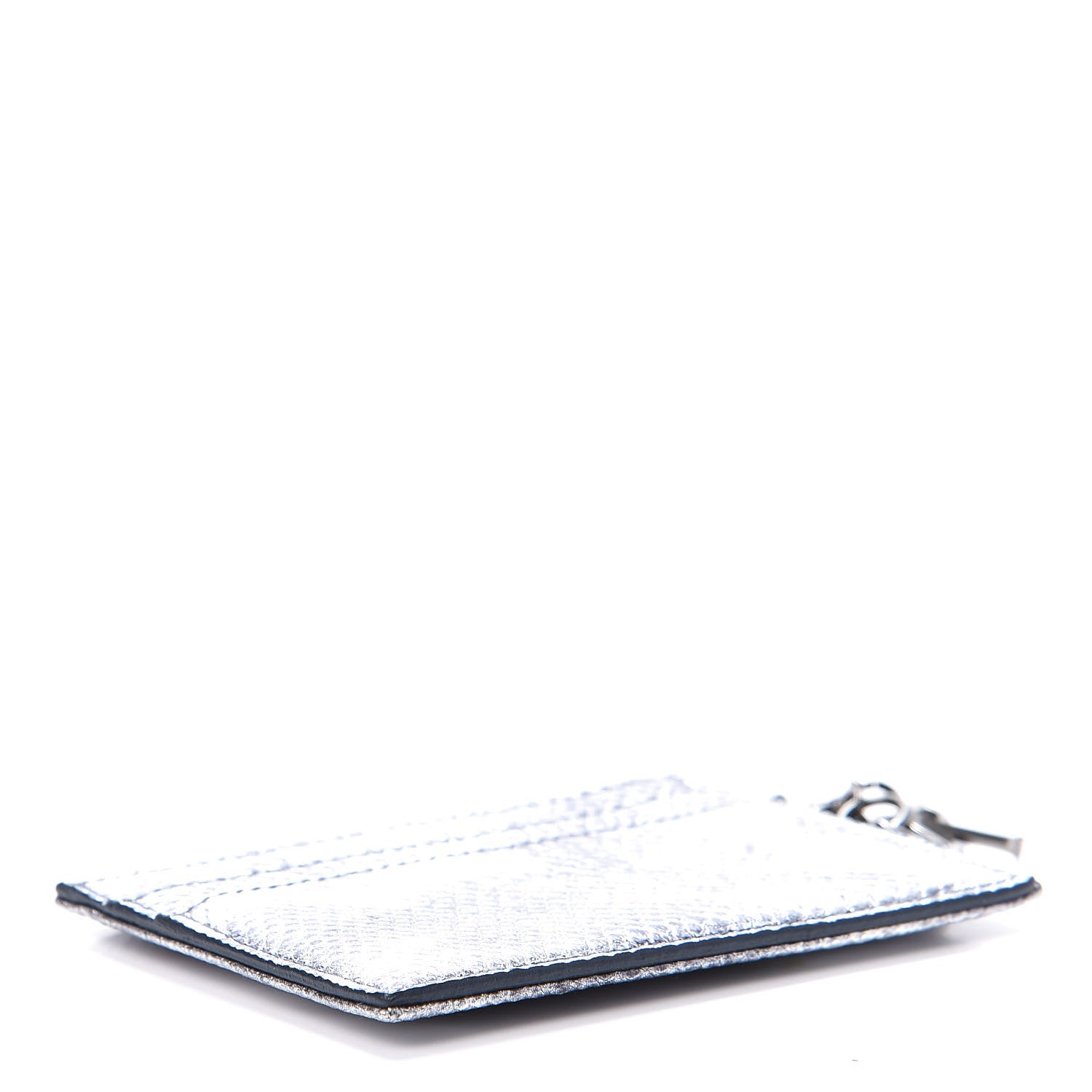 Christian Dior Karung Lady Dior Card Holder Vieil Argent 8 of 9