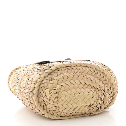 Loewe Raffia Small Basket Tote Bag Natural Orange 4 of 10