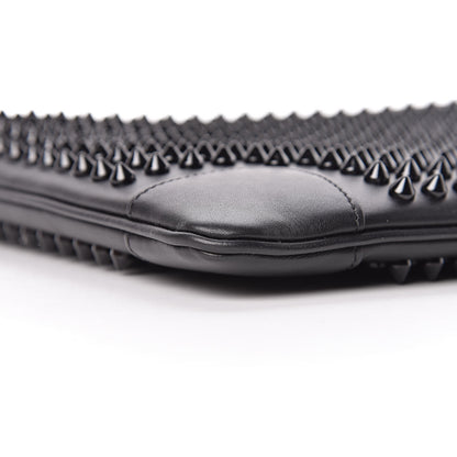 Christian Louboutin Calfskin Studded Loubiposh Clutch Black 7 of 10