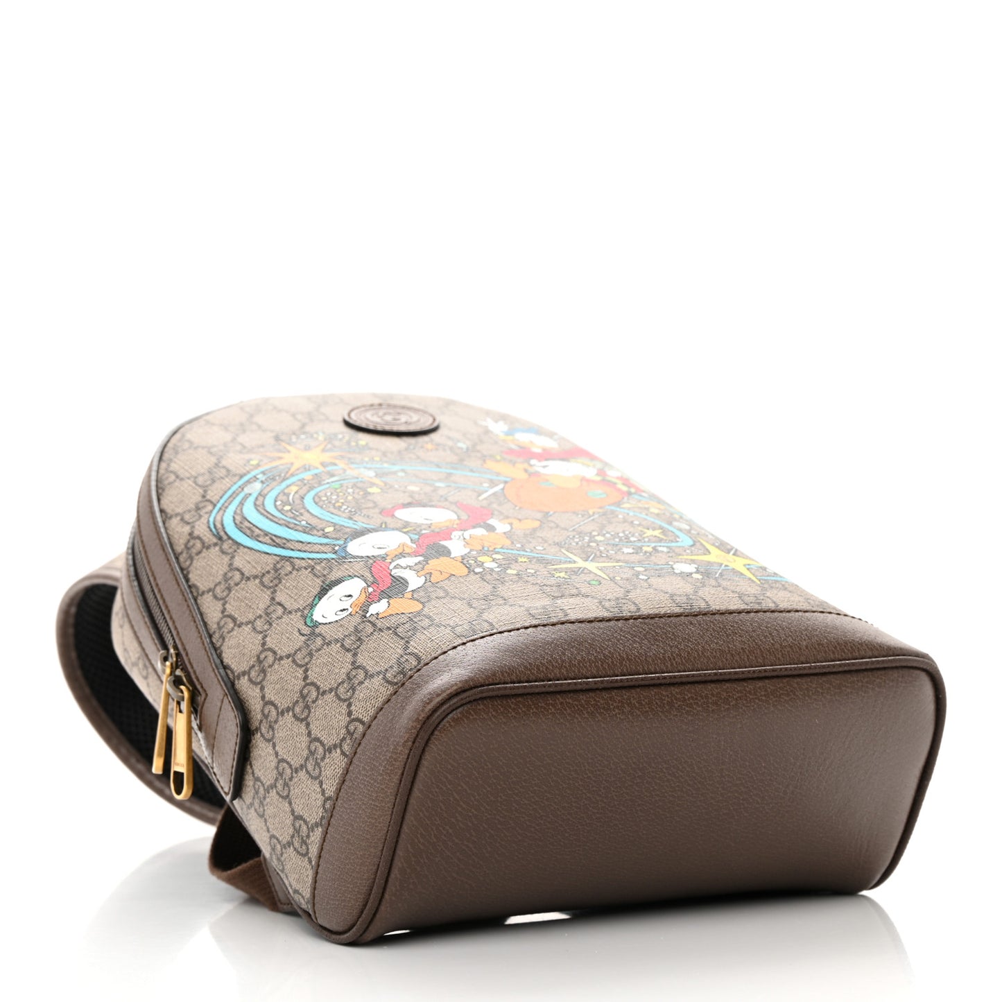 X DISNEY GG Supreme Monogram Donald Duck Small Interlocking G Dome Backpack Beige Multicolor New Acero
