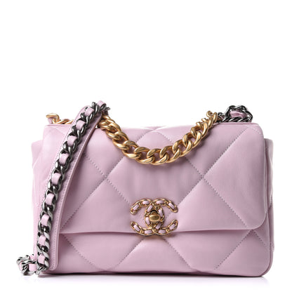 Chanel Lambskin Quilted Medium Chanel 19 Flap Light Pink 1 of 11