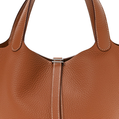 Hermes Taurillon Clemence Picotin Lock 22 MM Gold 8 of 13