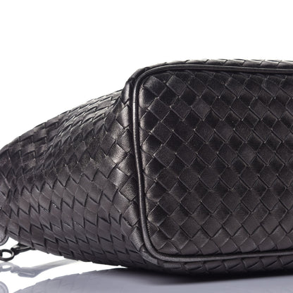 Bottega Veneta Metallic Nappa Intrecciato Small Shoulder Bag Steel 7 of 9
