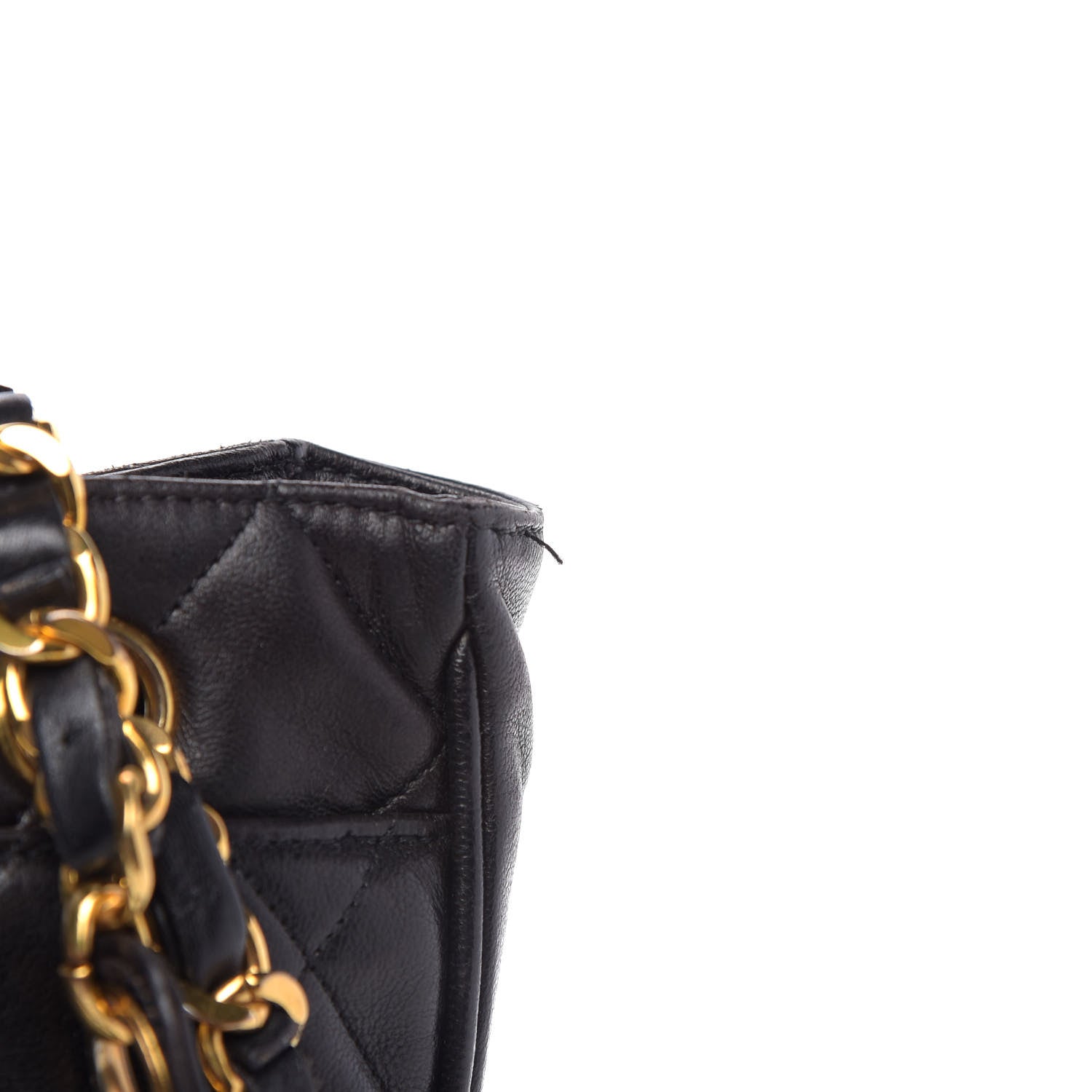 Chanel Lambskin Quilted Shopping Tote Black 14 of 14