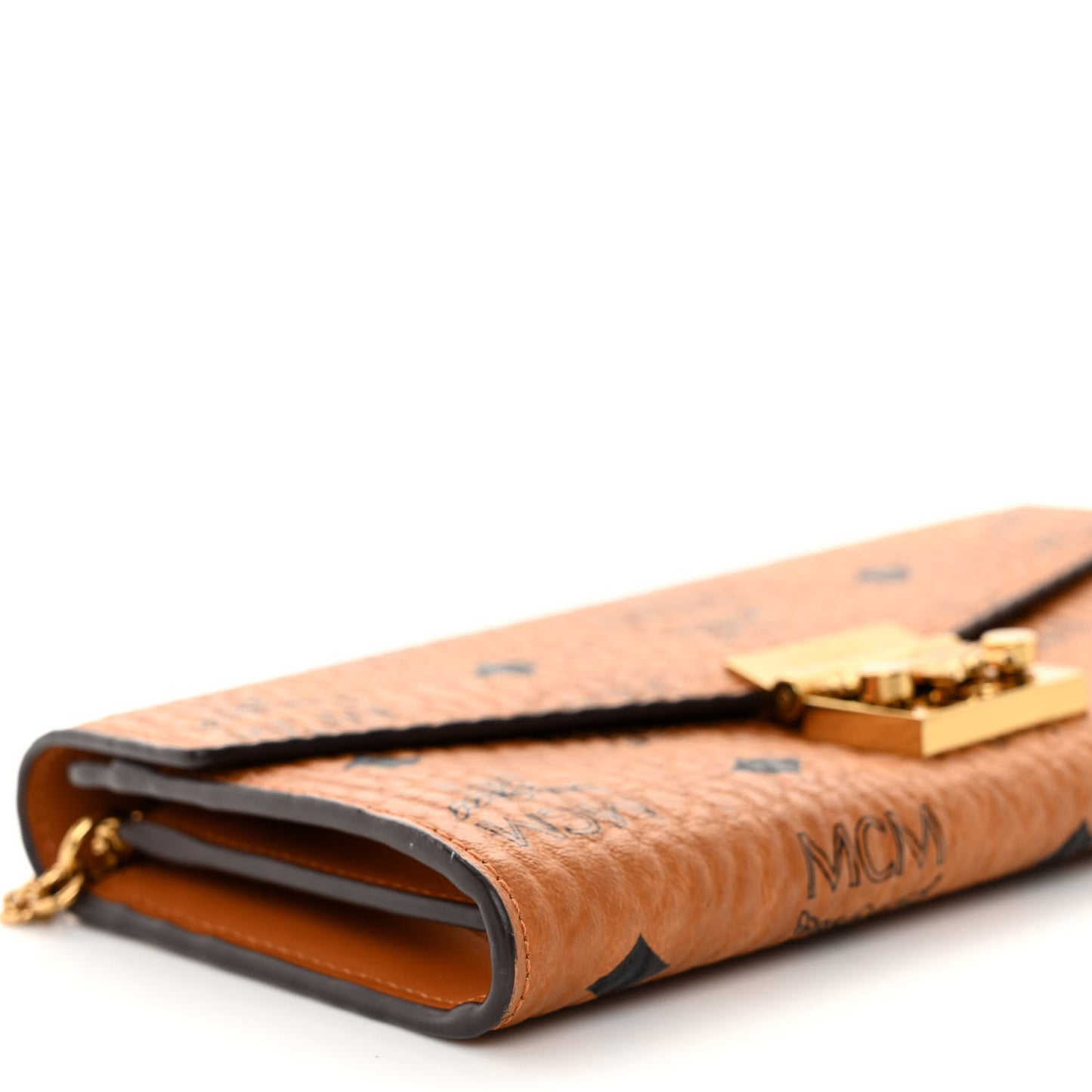 Visetos Large Patricia Wallet On Chain Cognac