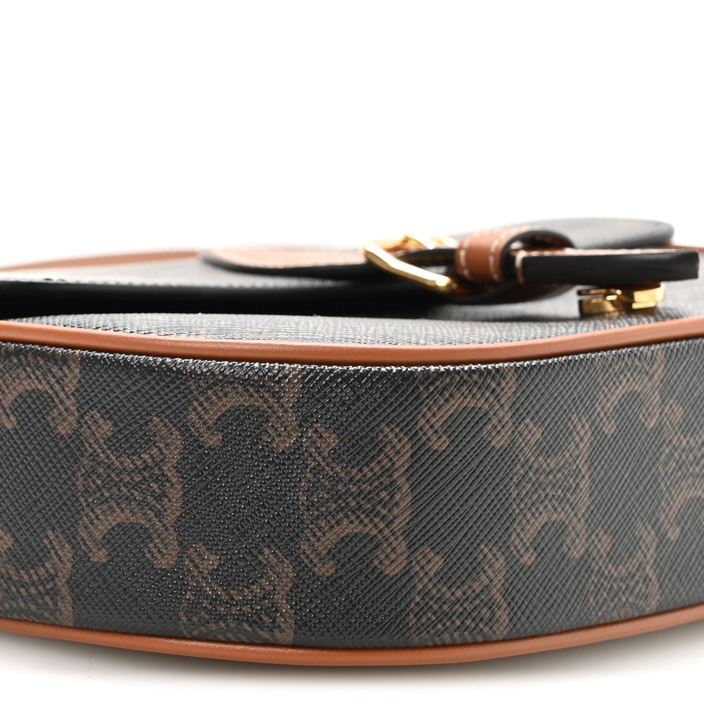 Triomphe Canvas Folco Shoulder Bag Tan Tan