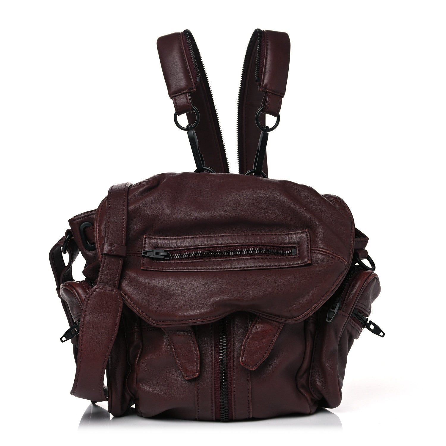 Alexander Wang Lambskin Marti Backpack Burgundy 1 of 14