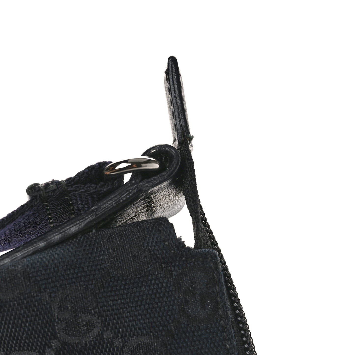 Monogram Calfskin Perforated Medium Flat Messenger Bag Black