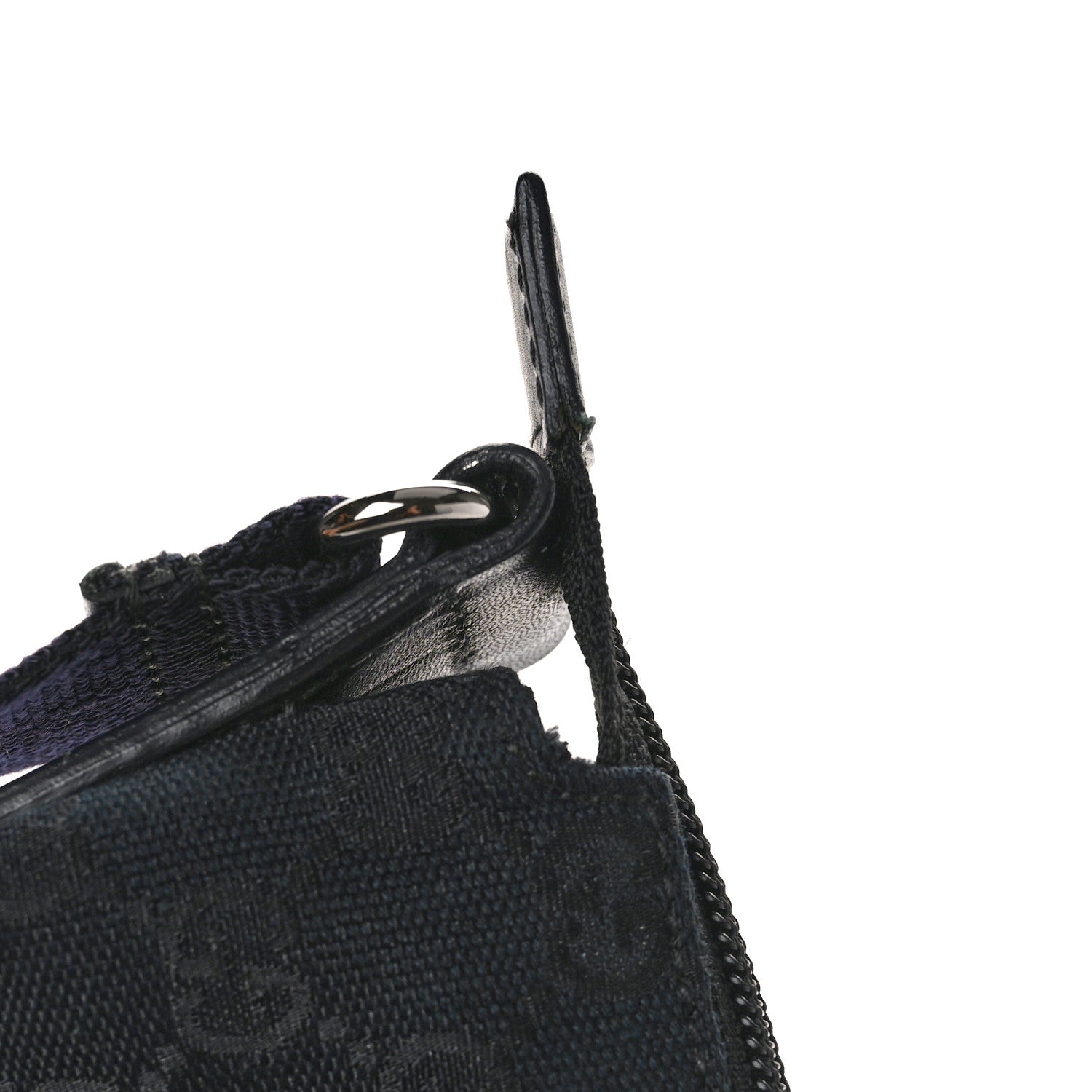 Gucci Monogram Calfskin Perforated Medium Flat Messenger Bag Black 12 of 13