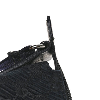 Gucci Monogram Calfskin Perforated Medium Flat Messenger Bag Black 12 of 13