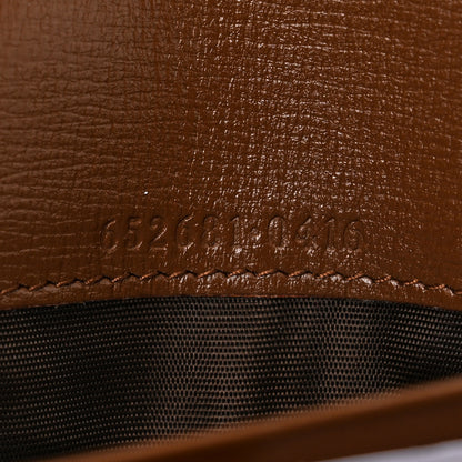 Gucci GG Supreme Monogram Azalea Calfskin Web Jackie 1961 Chain Wallet Beige Ebony Brown Sugar 7 of 10