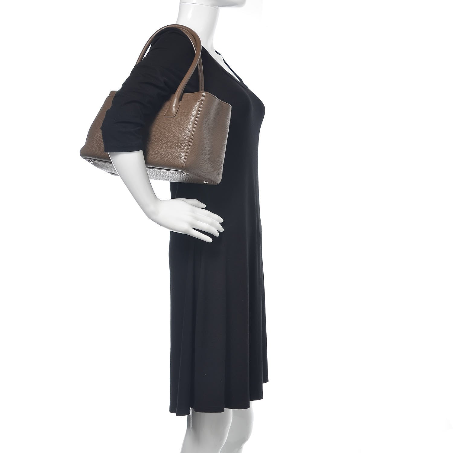 Chanel Calfskin Small Cerf Executive Shopper Tote Brown 2 of 13