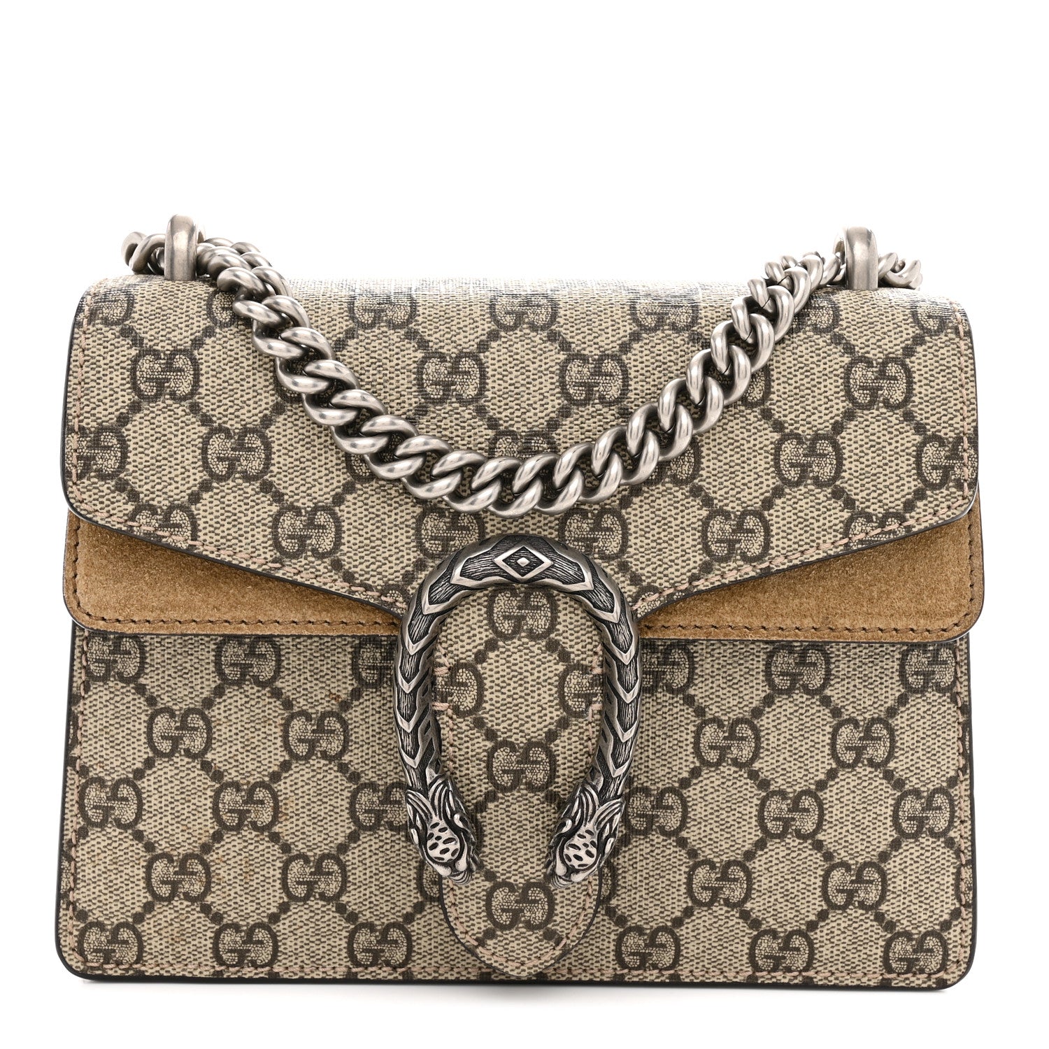 Gucci GG Supreme Monogram Mini Dionysus Shoulder Bag Taupe 1 of 11