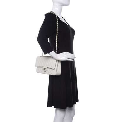 Chanel Caviar Quilted Medium Double Flap White 2 of 11