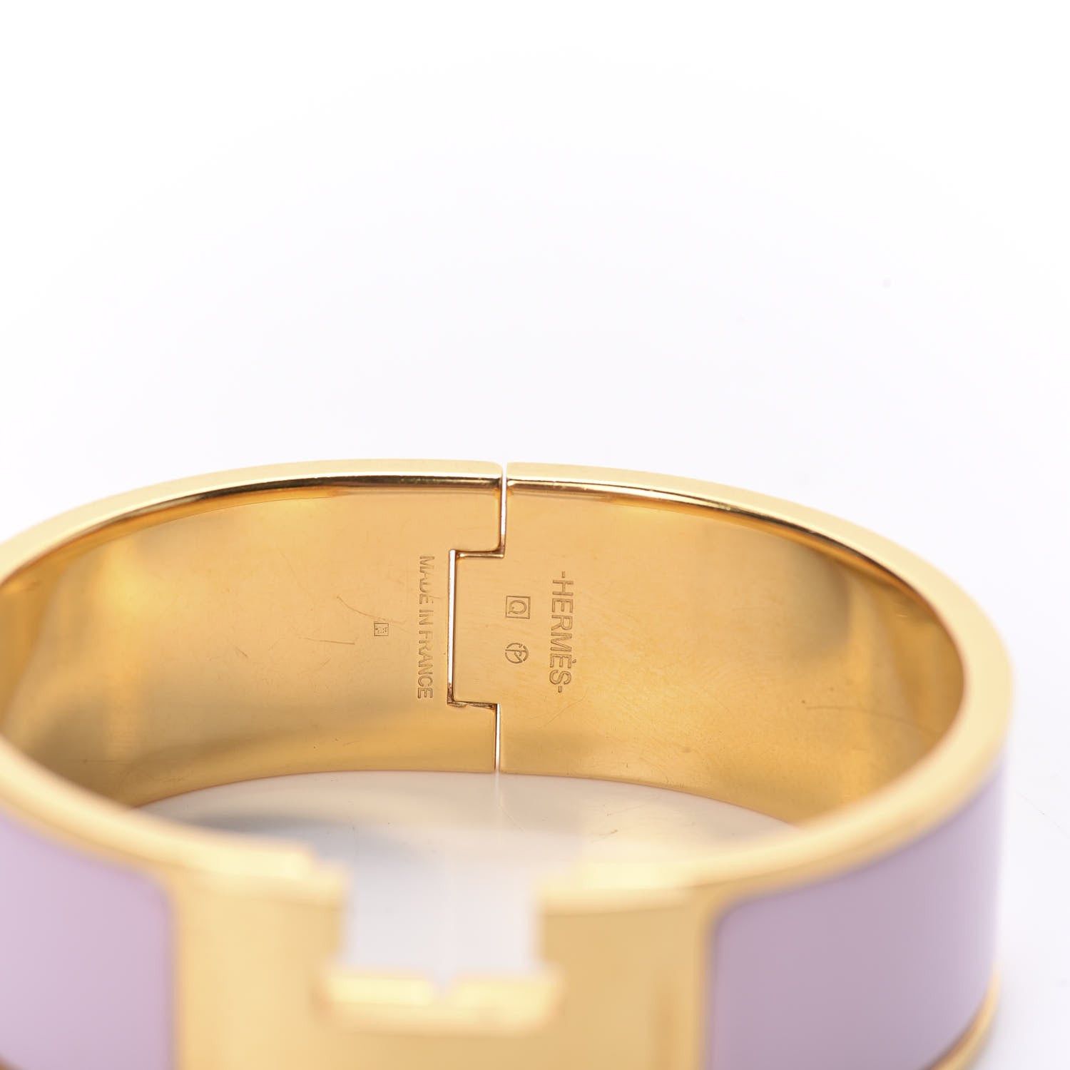 Hermes Enamel Wide Clic Clac H Bracelet PM Rose Dragee 3 of 4