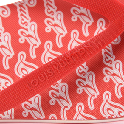 Louis Vuitton Rubber Mens Molitor Thong Sandals 9 Red 6 of 7
