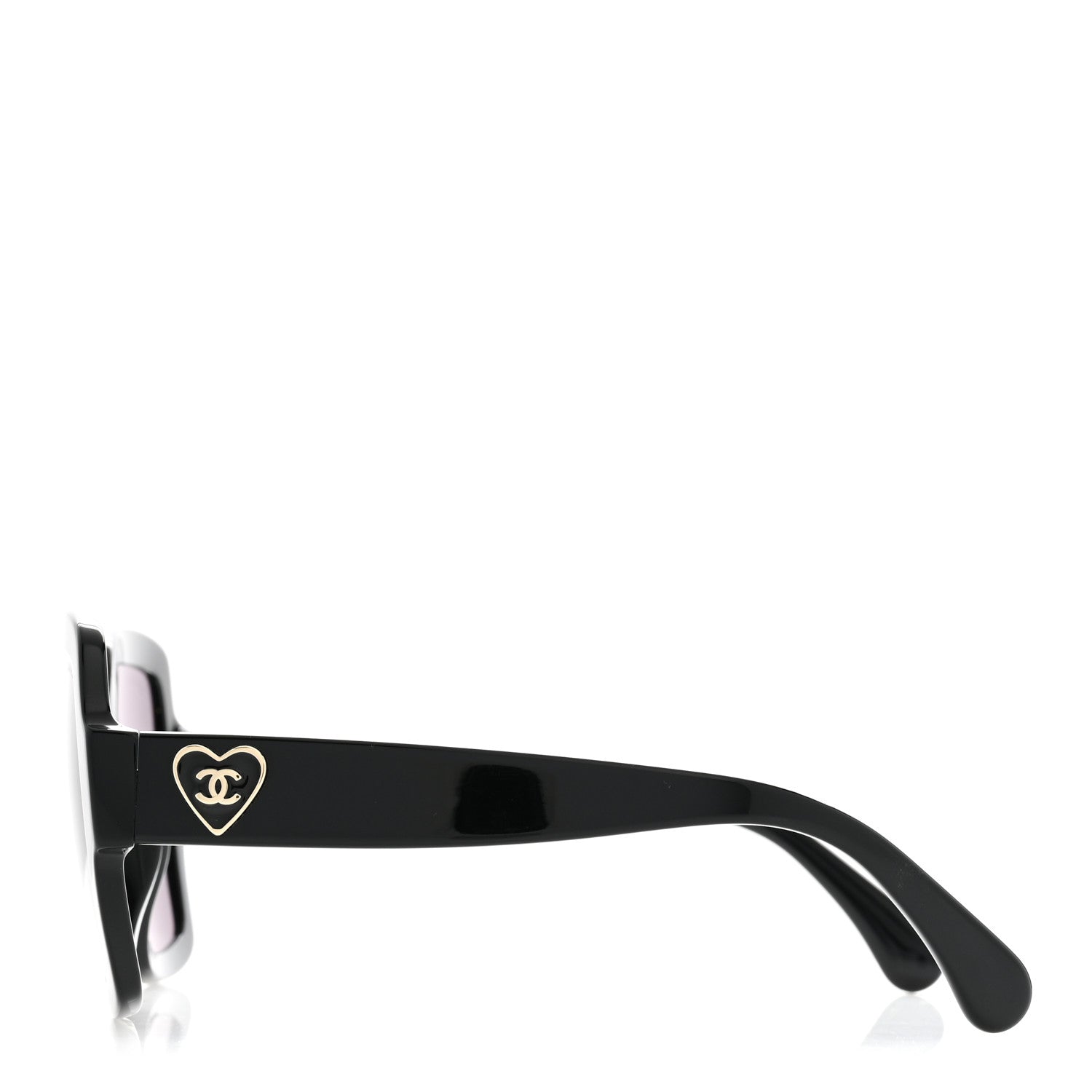 Chanel Acetate Charms Pearl Square Sunglasses 5479-A Black Gold
