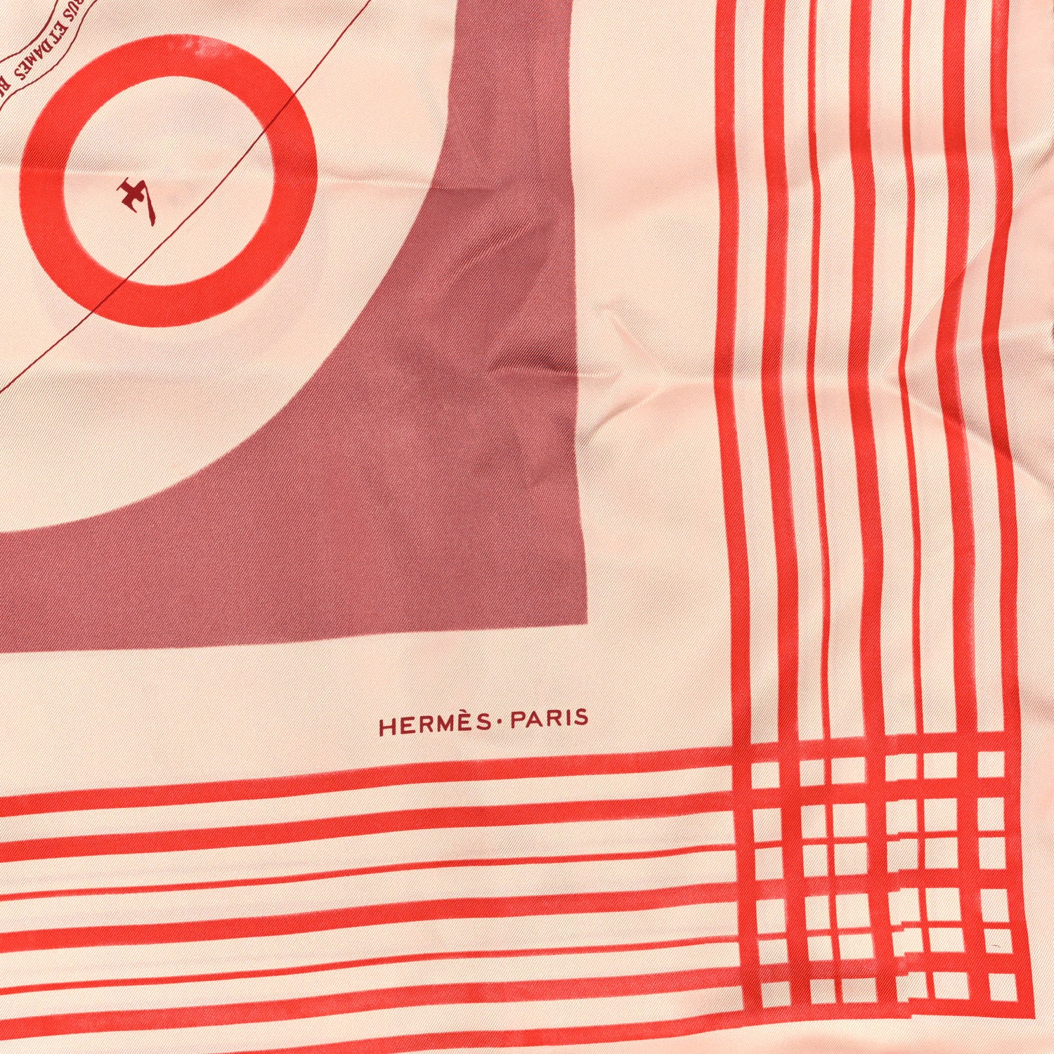 Hermes Silk Jersey Jeu Des Omnibus et Dames Blanches Scarf 140 White Caramel Orange 2 of 3