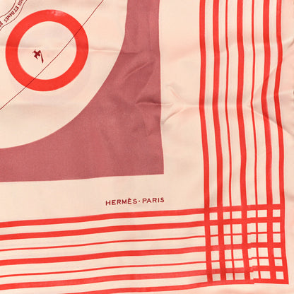 Hermes Silk Jersey Jeu Des Omnibus et Dames Blanches Scarf 140 White Caramel Orange 2 of 3