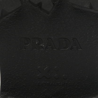 Prada Foam Rubber Triangle Logo Monolith 55mm Cage Sandals 40 Black 7 of 11