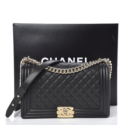 Chanel Caviar Quilted New Medium Boy Flap Black 10 of 10