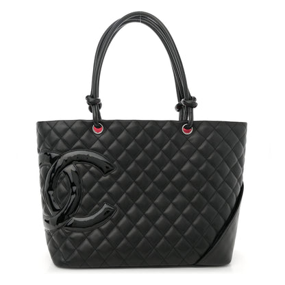 Chanel Calfskin Quilted Large Cambon Tote Black 1 of 11