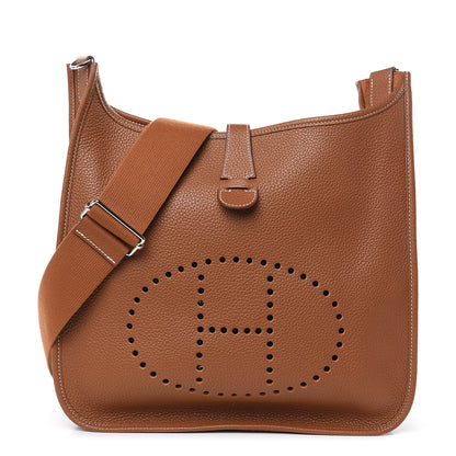 Hermes Taurillon Clemence Evelyne III GM Gold 1 of 10
