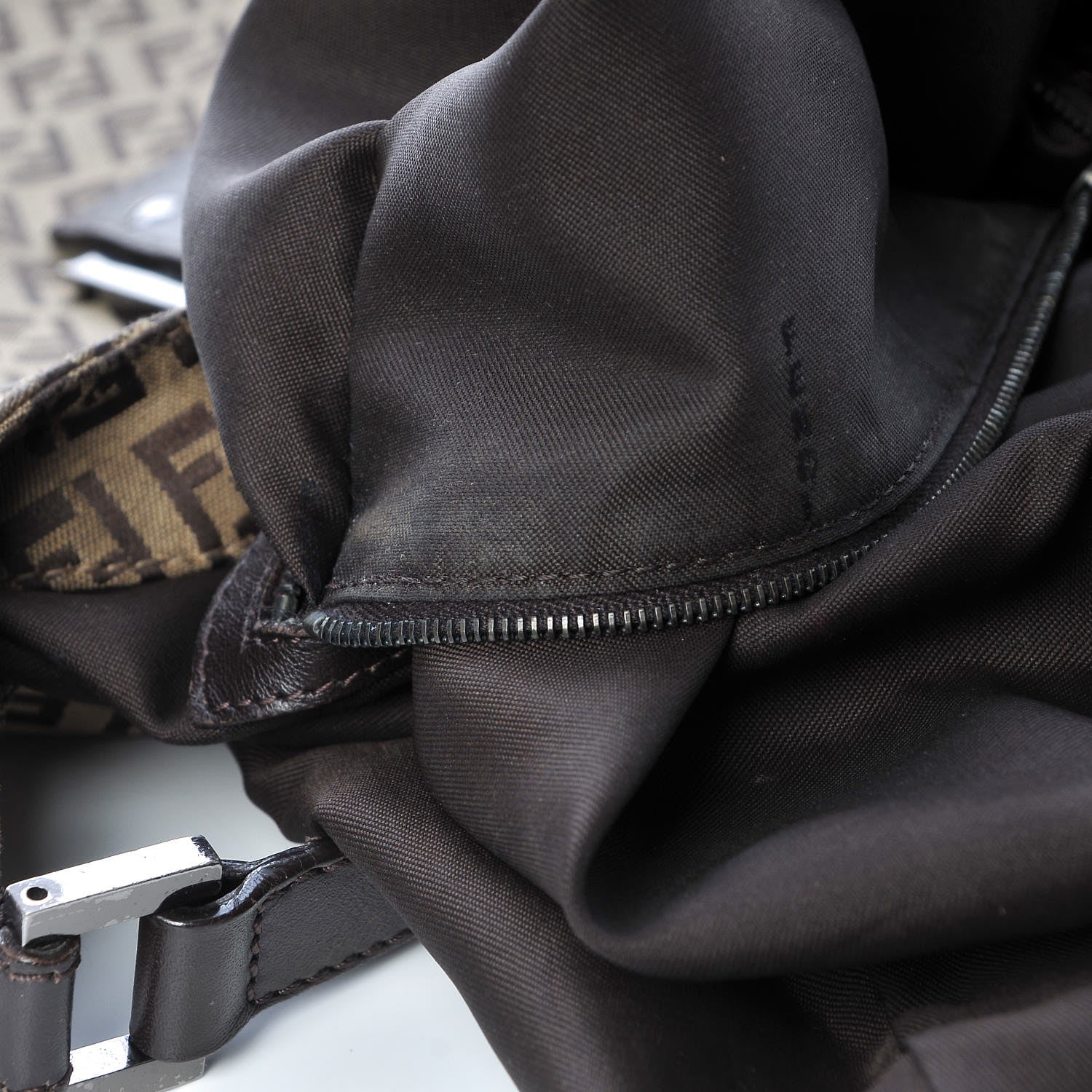 Fendi Zucchino Hobo Dark Brown 8 of 9