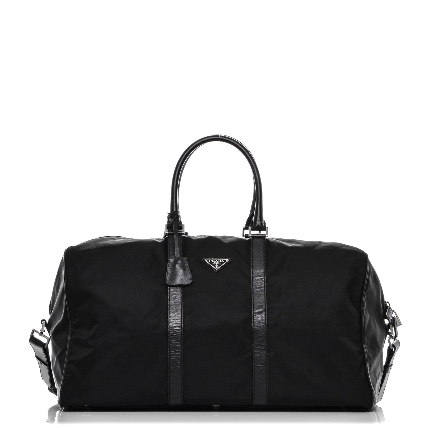 Tessuto Nylon Saffiano Duffel Bag Black