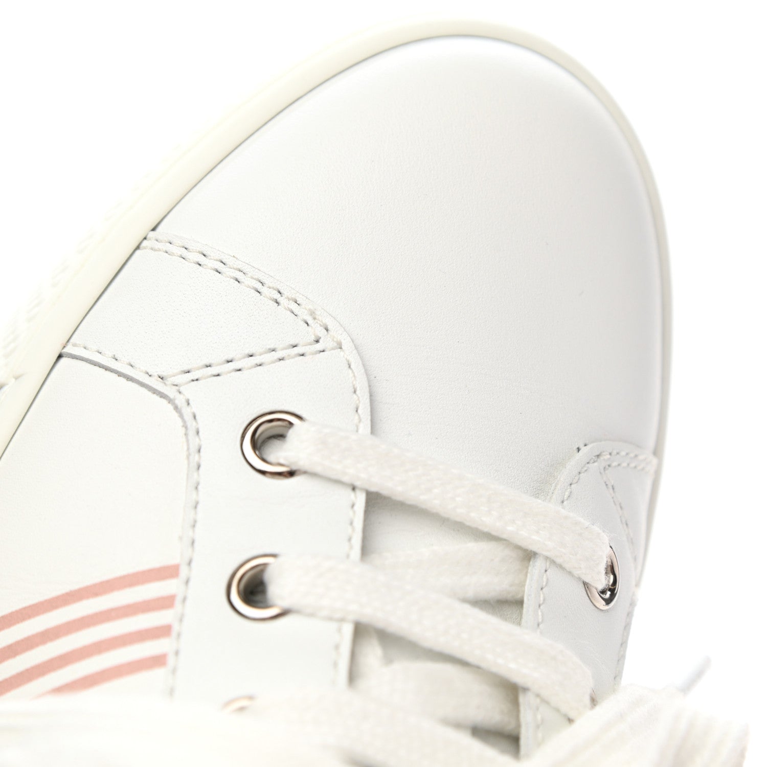 Hermes Calfskin Nappa Dare Sneakers 37 White Rose Dore 11 of 11