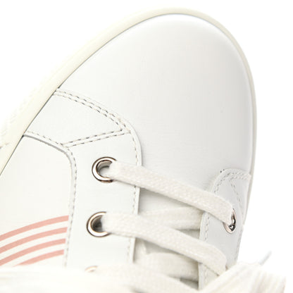 Hermes Calfskin Nappa Dare Sneakers 37 White Rose Dore 11 of 11
