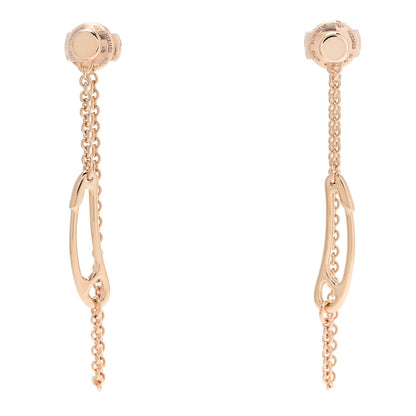 Hermes 18K Rose Gold TPM Chaine D'Ancre Punk Earrings 1 of 5