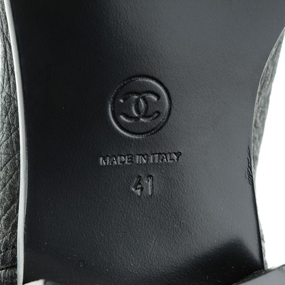 Chanel Lambskin Calfskin High Boots 41 Dark Brown Black 6 of 9