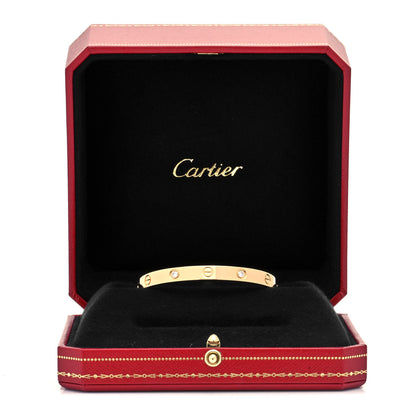Cartier 18K Yellow Gold 4 Diamond LOVE Bracelet 16 4 of 4