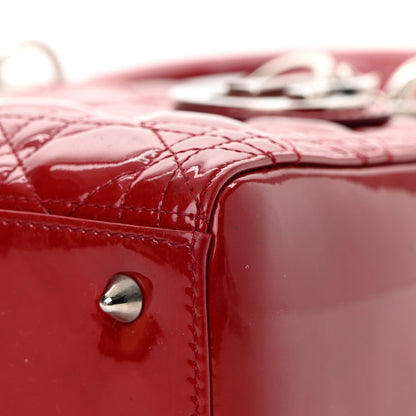 Christian Dior Patent Cannage Medium Lady Dior Red 13 of 19