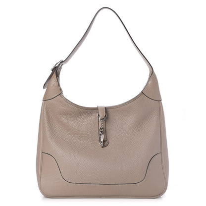 Hermes Taurillon Clemence Trim II 35 Shoulder Bag Gris Tourterelle 1 of 7