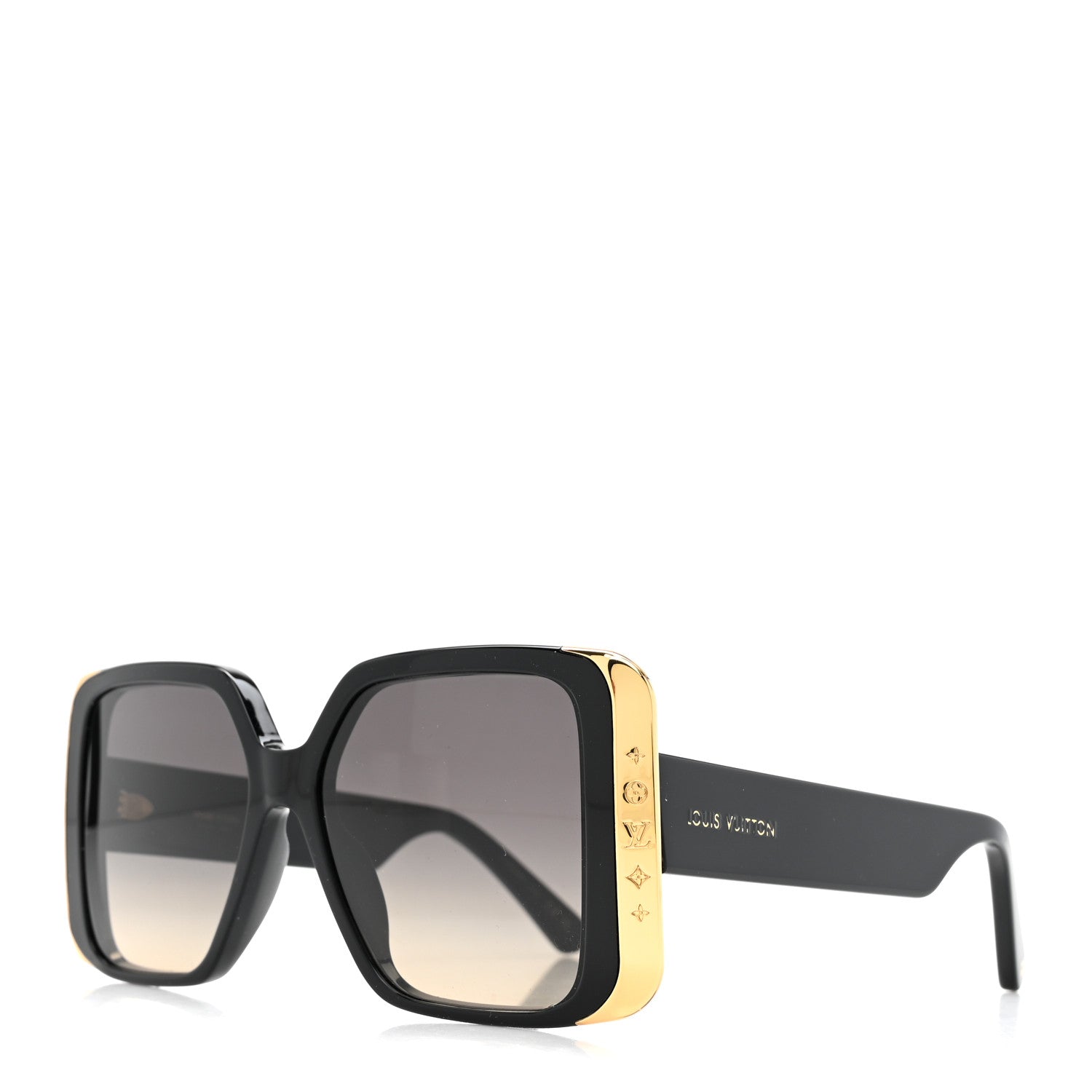 Louis Vuitton Acetate LV Moon Square Sunglasses Z1664W Black 1 of 7