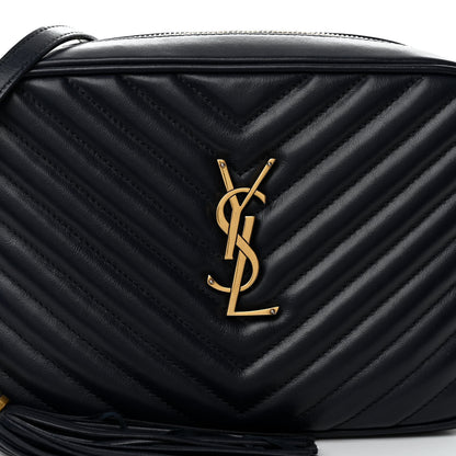 Saint Laurent Calfskin Matelasse Monogram Lou Camera Bag Navy 8 of 12