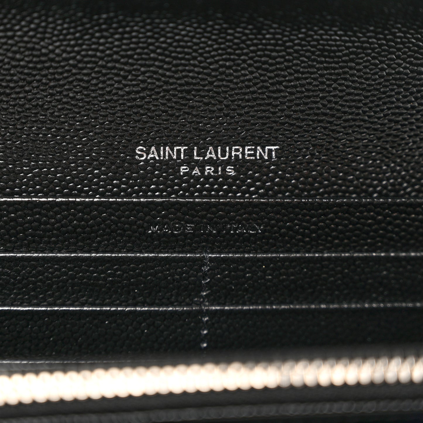 Grain De Poudre Matelasse Chevron Monogram Flap Wallet Black